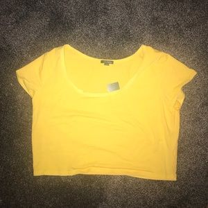 yellow crop top